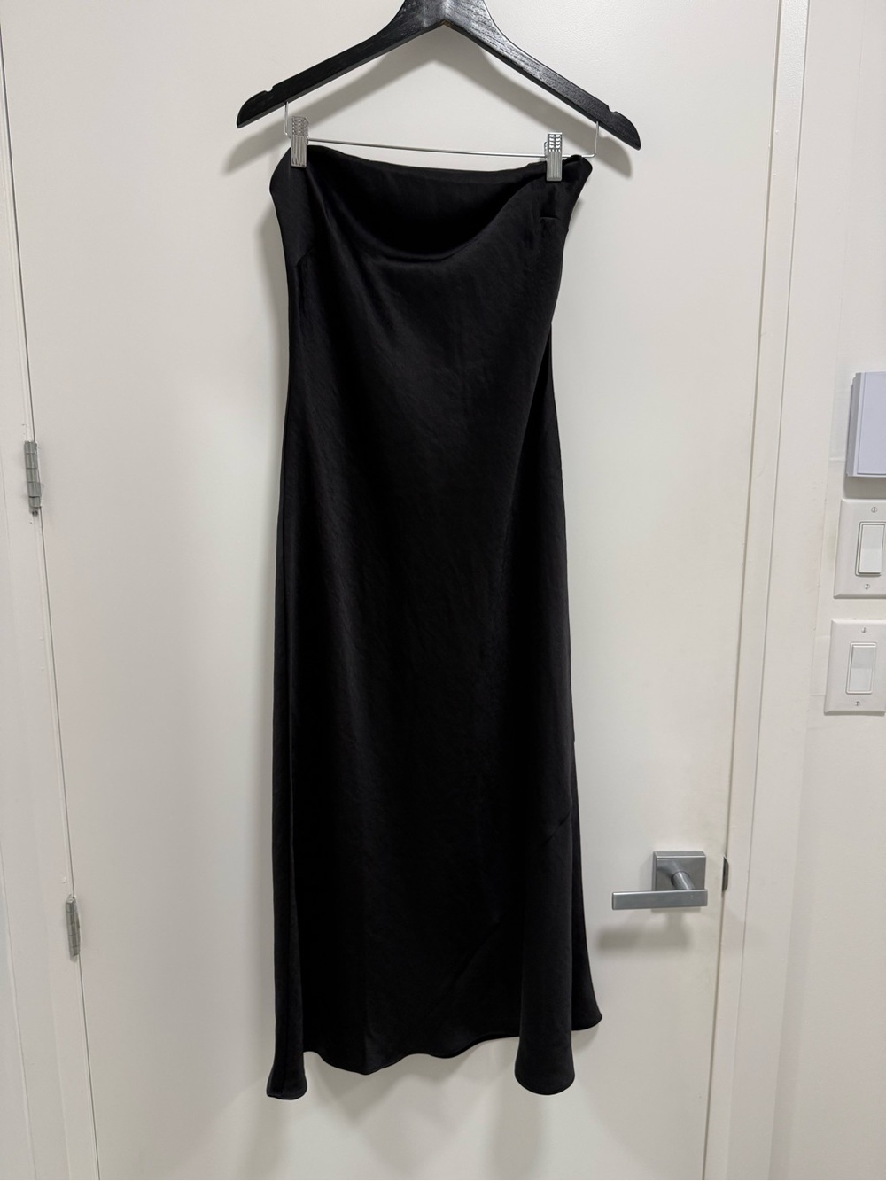 Wilfred Black Satin Slip Skirt